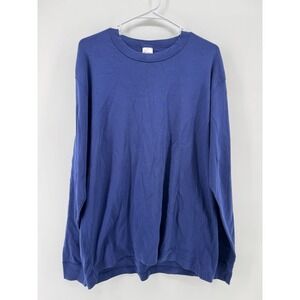 Hanna Andersson Women's XXL Long Sleeve Navy Blue Crew Shirt Organic Cotton